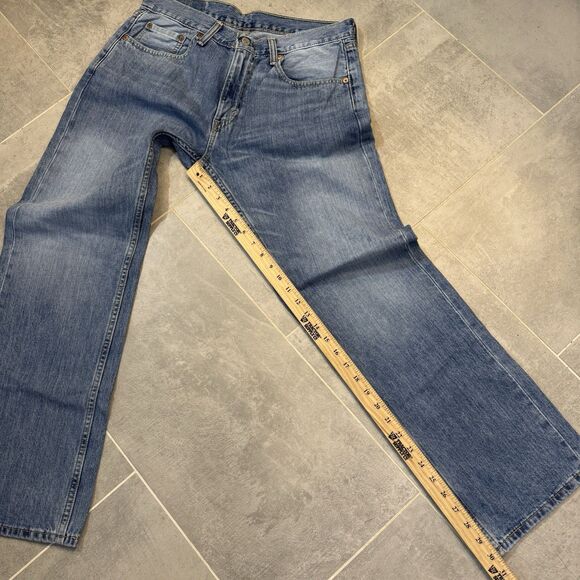 Levis 559 Jeans Mens 32x30 Blue Dark Wash Straight Leg Relaxed Fit Faded - Picture 8 of 11
